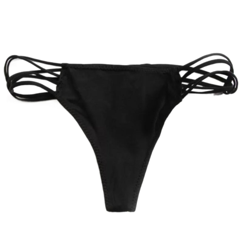 FULL TILT Black Twist Side Thong, size S